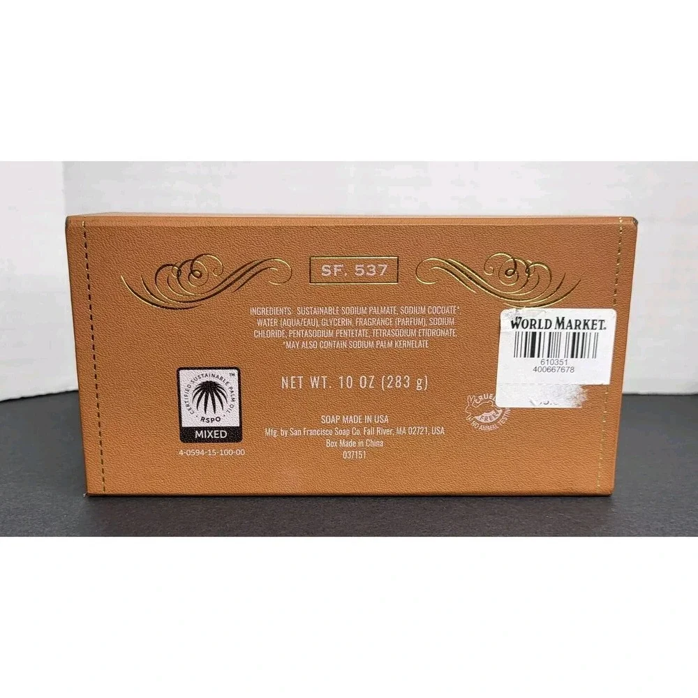 San Francisco Soap Company Spiced Tobacco Fragrance Moisture Rich Man Bar 10oz - Picture 3 of 4